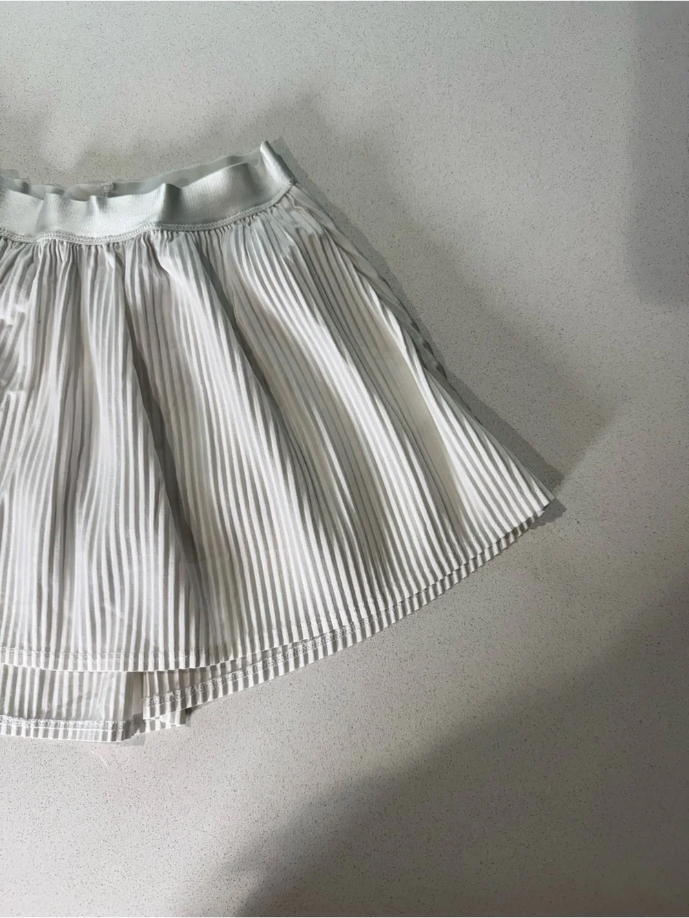 Kids White Pleated Skirt